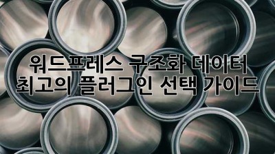 워드프레스 구조화 데이터 : 최고의 플러그인 선택 가이드