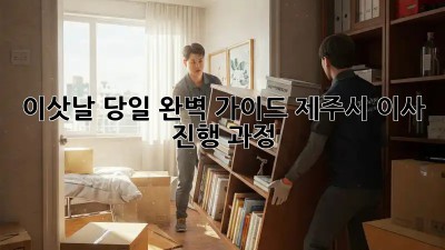 이삿날 당일 완벽 가이드: 제주시 이사 진행 과정